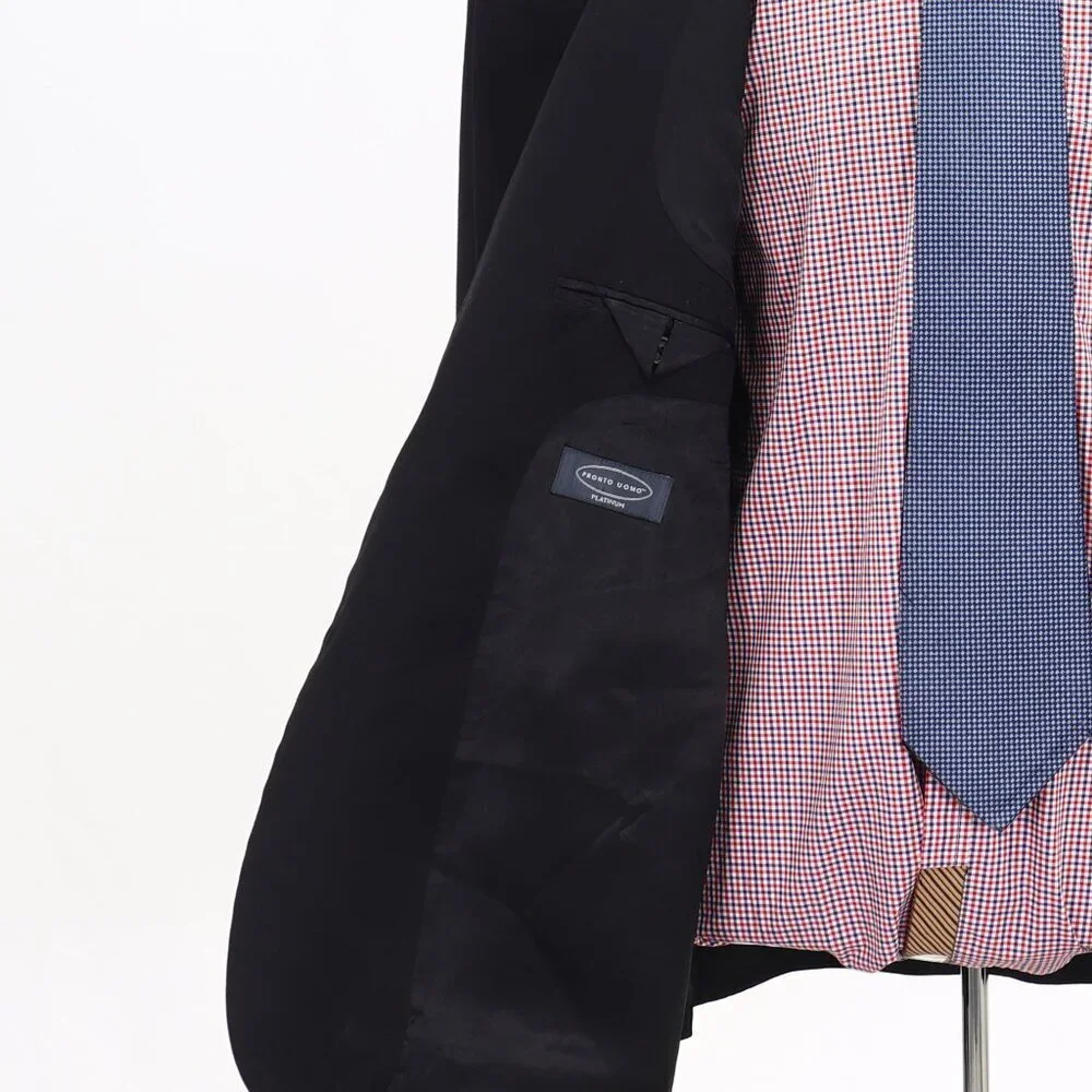 Pronto Uomo 46S Gray Solid 2-Button Sport Coat Blazer Jacket W013